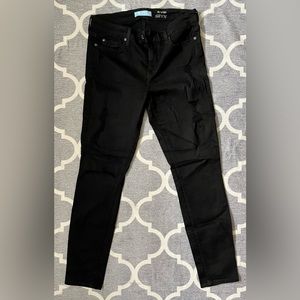 7 for all mankind black stretch skinny jeans size 30